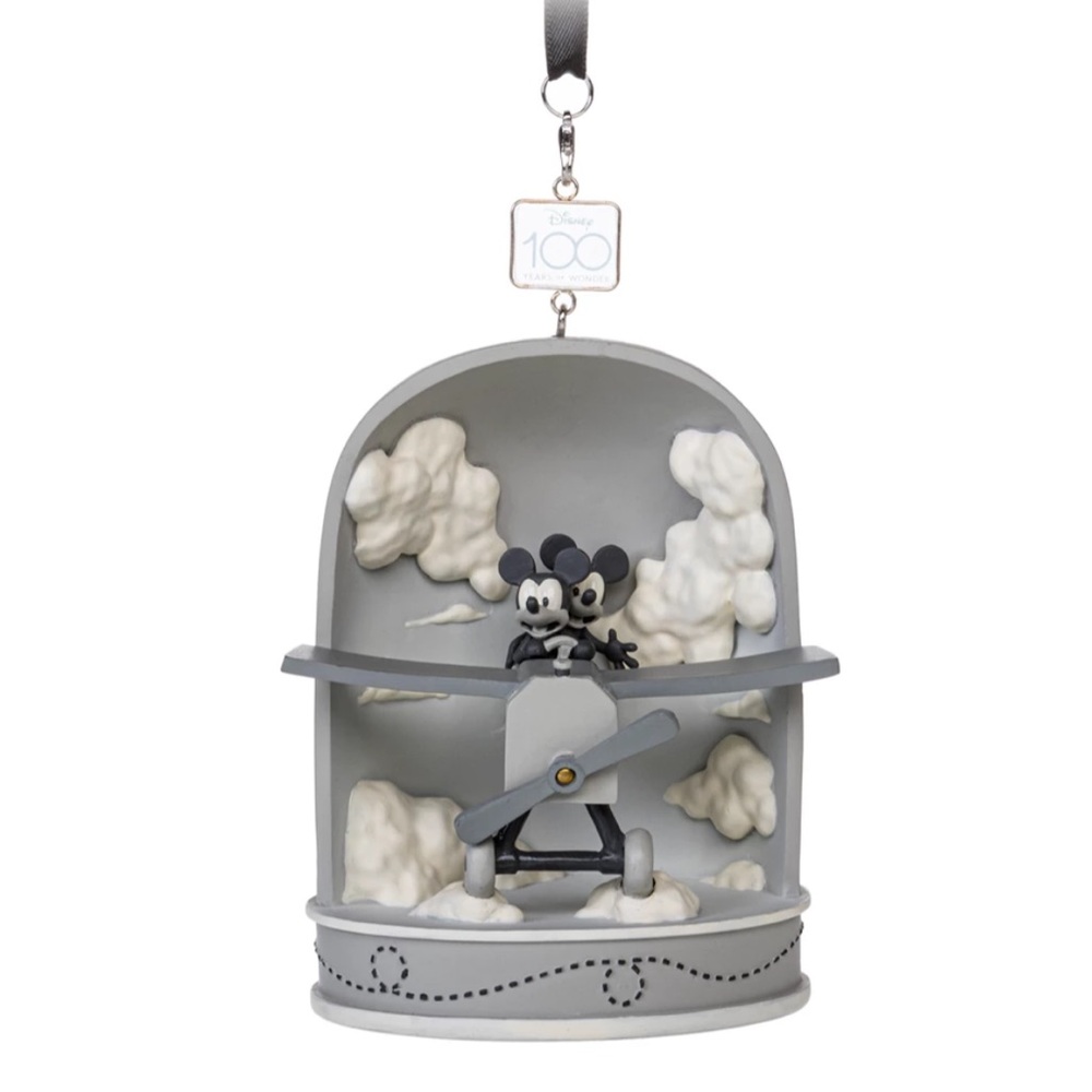 Disney Mickey & Minnie Disney 100 Eras Sketchbook Hanging Ornament, Plane Crazy